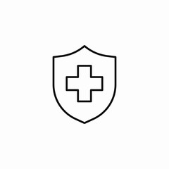 medical health shield icon sign vector