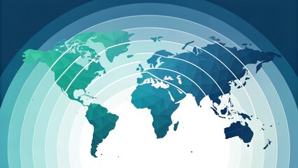 Global connectivity map world overview graphic design digital art abstract visual representation