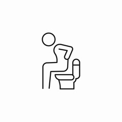 person using toilet icon sign vector