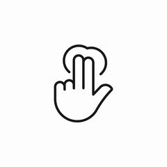two fingers tap icon sign vector