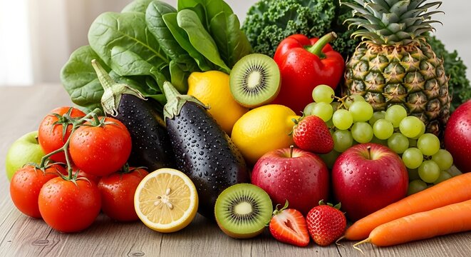 Fresh Fruits and Vegetables for Healthy Eating.