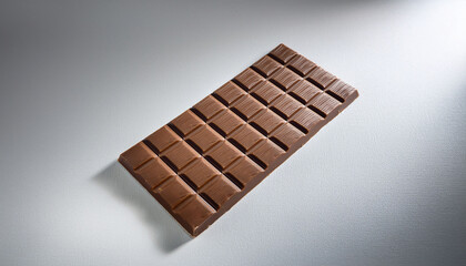 Single Chocolate Bar On Modern White Surface