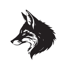 Fox head icon. Fox head silhouette. Fox head vector logo template concept illustration. Stylized fox logo.	
