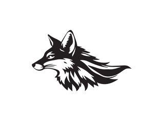 Fox head icon. Fox head silhouette. Fox head vector logo template concept illustration. Stylized fox logo.