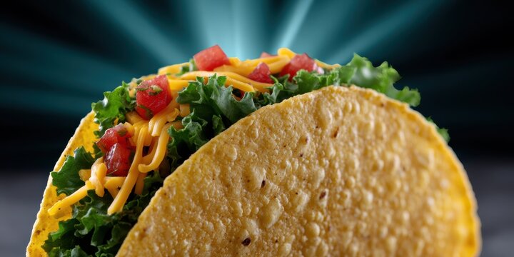 retro taco illustration, retro pulp-magazine art of a bold taco with exaggerated cheese melts and salsa splashes, dramatic shadows, vibrant colors