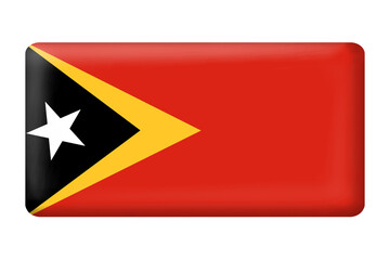 Timor Leste flag with square button shape on transparent background. National or country flag. Flag, national, country, timor leste, button, square, button, asia, element, icon, symbol, png, sticker
