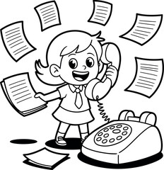 Abstract Minimalist Black Geometric Shapes on a White Background Design