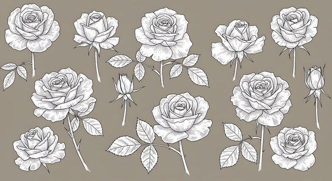 Elegant Rose Floral Design Collection.
