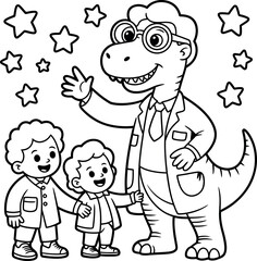 Cartoon astronaut outline illustration showing suit glove and shoe design