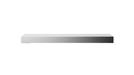 Simple, rectangular, light gray, flat object