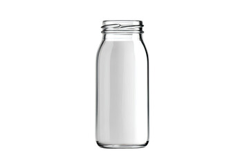 Clear glass bottle,  empty,  with a screw-on cap