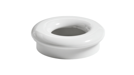 Small, white, ceramic ring with a central hole