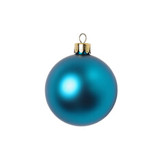 Blue Christmas Ornament Ball Isolated on Transparent Background