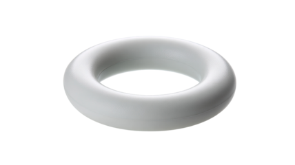 A smooth, simple white ring,  perfect circle