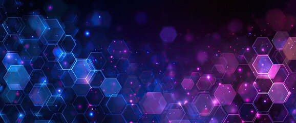 Abstract digital hexagons