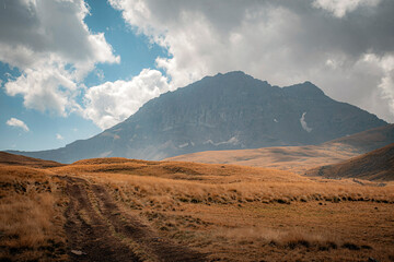 mountain landscape with clouds