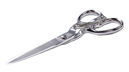 Obraz premium Polished metal scissors, angled slightly