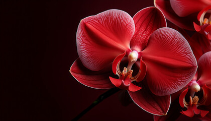 Crimson Orchid Elegance A Study In Deep Red Hues