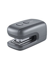 Gray, compact stapler with three buttons