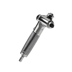 Metallic air tool, angled design,  compact