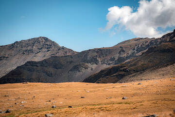 mountain landscape with clouds