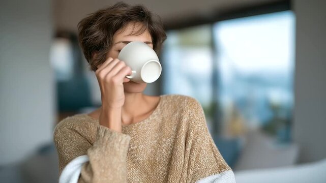 Female Developer Debugging Machine Learning Algorithm on Rainy Morning