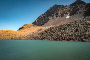 mountain landscape with blue sky