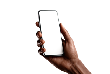 Hand holding a smartphone with blank screen (18)