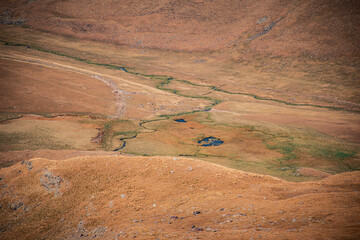 aerial view of the desert