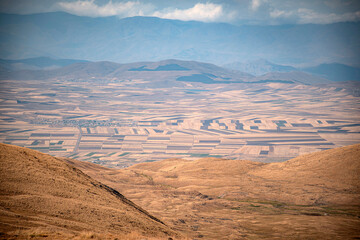 aerial view of the desert landscape