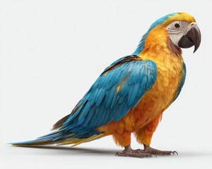 Fototapeta premium Vibrant Macaw Parrot with Bright Blue and Orange Feathers