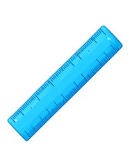 Cartoon blue ruler illustration