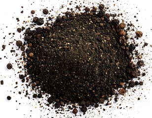 Ground pepper with whole peppercorns