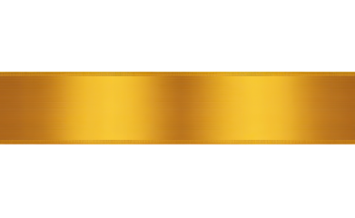 Gold ribbon banner, smooth, glossy, horizontal