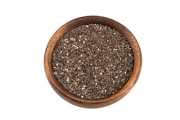 Top view of chia seeds, Close-up.