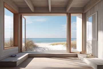 Light-filled beach house interior