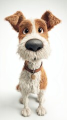 Cute animated dog character with big eyes and fluffy fur