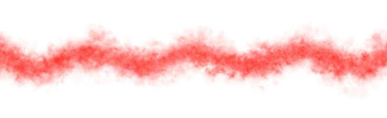 Fototapeta premium Red smoke wave template on transparent background suitable for surreal abstract overlays mockups digital compositions fantasy and sci fi visual projects
