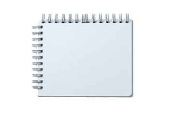 Blank spiral-bound notebook