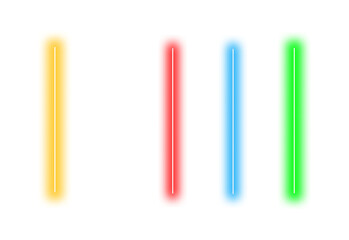 Colorful Neon Light Bars Glow Effect Design