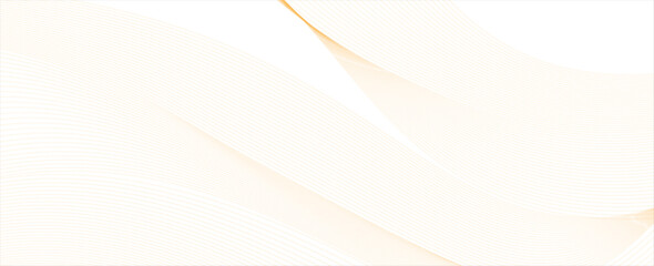 Abstract orange Wave Lines on White Background. Vector
