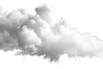 A large, fluffy, white cloud