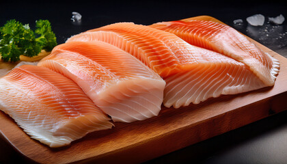Fresh Delicious Fish Fillets Ready To Cook Healthy Meal