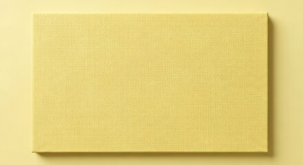 Fototapeta premium Blank Yellow Canvas with Woven Texture on Matching Background
