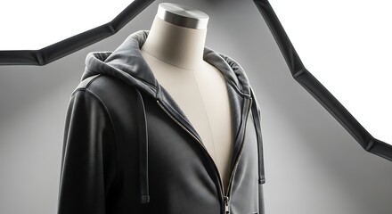 Gray Hoodie on Mannequin