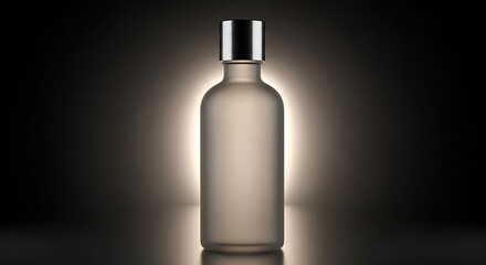 Glass Bottle with Silver Cap