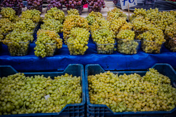 Fresh grapes for sale at Yalova market