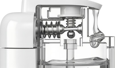 Internal Pump Mechanism with Spring and Ball