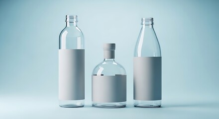 Glass Bottles with Label