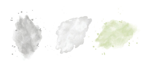 Elegant watercolor stain textures on transparent backdrop Artistic wash effect with soft on transparent background